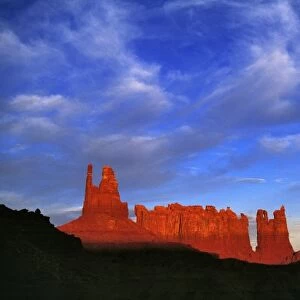 USA, Utah, Monument Valley. The King on the Throne, Stagecoach, Bear and the Rabbit