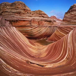USA, Utah, Paria Canyon. Colorful sandstone swirls in The Wave formation. Credit as
