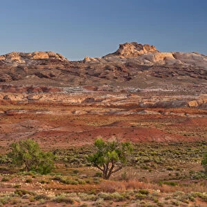 USA, Utah, San Rafael Swell. Landscape with uplift escarpment rock formations