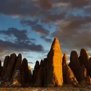 USA, Utah. Sandstone fins