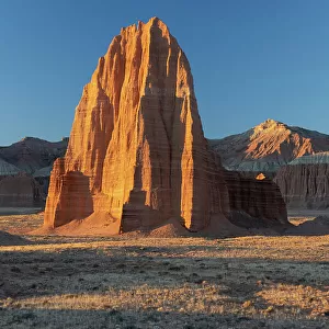 USA, Utah. Sunrise on Temple of the Sun, Cathedral Valley, Capitol Reef National Park