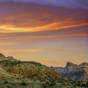 USA, Utah, Zion National Park. Mountain landscape