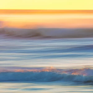 USA, Washington, Cape Disappointment State Park. Abstract of sunset and ocean. Credit as