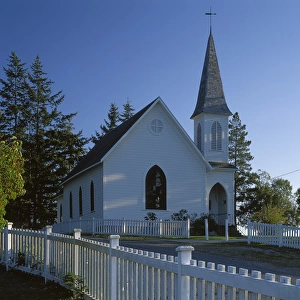 USA, Washington, Lopez Island, Center Church