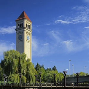 USA, Washington, Spokane, Riverfront Park, Great Northern Clock Tower