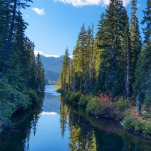Cooper Lake Print: Cascade Mountains Reflection in Central Washington