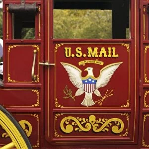 USA, Washington State, Issaquah, Salmon Days Festival Parade, antique U. S. Mail wagon