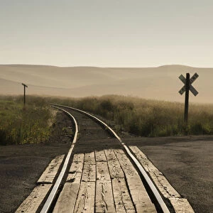 USA, Washington State, Palouse, Railroad, tracks
