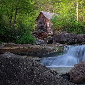 USA, West Virginia, New River Gorge National Park. Landscape with vintage grist mill