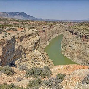 USA, Wyoming, Big Horn Canyon National Recreation Area. Landscape with Big Horn River