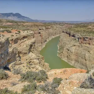 USA, Wyoming, Big Horn Canyon National Recreation Area. Landscape with Big Horn River USA, Wyoming, Big Horn Canyon National Recreation Area. Landscape with Big Horn River