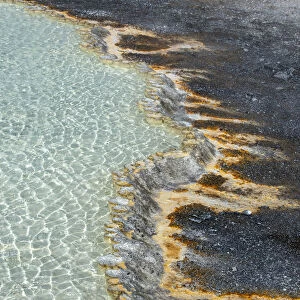 USA, Wyoming. Doublet Pool run-off detail, Yellowstone National Park