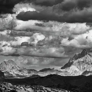 USA, Wyoming. Grand Teton is visible from Taylor mountain USA, Wyoming. Grand Teton is visible from Taylor mountain