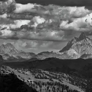 USA, Wyoming. Grand Teton is visible from Taylor mountain USA, Wyoming. Grand Teton is visible from Taylor mountain