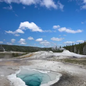 USA, Wyoming. Heart Spring, Yellowstone National Park