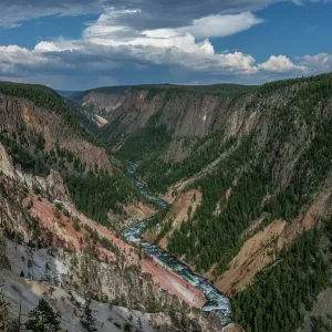 USA, Wyoming. Yellowstone River and Grand Canyon, Yellowstone National Park from Inspiration Point USA, Wyoming. Yellowstone River and Grand Canyon, Yellowstone National Park from Inspiration Point