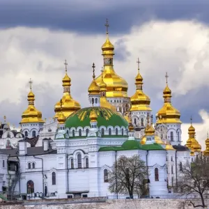 Uspenskiy Cathedral Holy Assumption Pechrsk Lavra Cathedra Kiev Ukraine Uspenskiy Cathedral Holy Assumption Pechrsk Lavra Cathedra Kiev Ukraine
