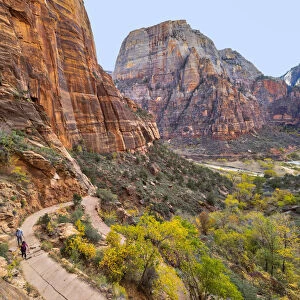 Utah, Zion National Park, Zion Canyon, trail to Angels Landing