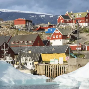 Uummannaq Harbor Print: Greenland Island Fjord Scene Uummannaq Harbor Print: Greenland Island Fjord Scene