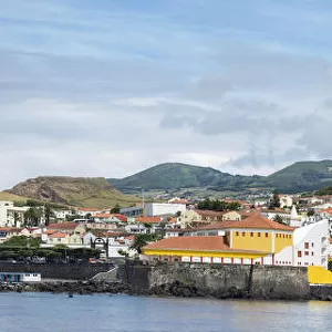 Velas, the main town on Sao Jorge Island, Azores, Portugal