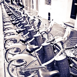 Velib bicycles for rent, Paris, France