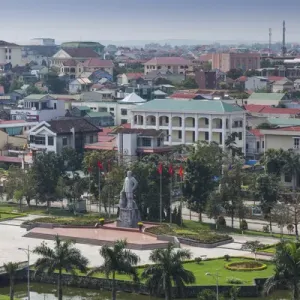Vietnam DMZ Area Elevated City View Print Vietnam DMZ Area Elevated City View Print