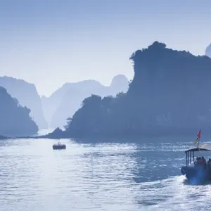 Vietnam, Halong Bay, Tito Island, water taxis Vietnam, Halong Bay, Tito Island, water taxis