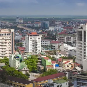 Vietnam, Hue, elevated city view Vietnam, Hue, elevated city view