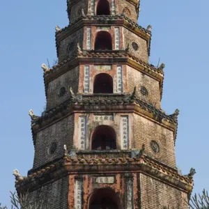 Vietnam, Hue, Thien Mu Pagoda, exterior Vietnam, Hue, Thien Mu Pagoda, exterior