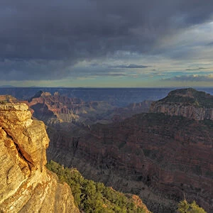 View from Bright Angel Point on the North Rim of Grand Canyon National Park, Arizona, USA