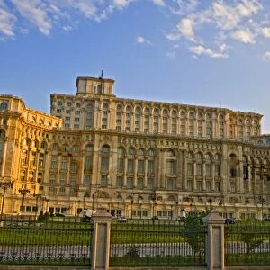 A view of the palace of the Parliament in Bucharest Romania