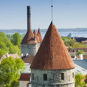View of Tallinn from Toompea hill, Old Town of Tallinn, UNESCO World Heritage Site
