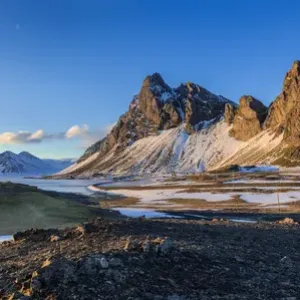 Vikurfjall mountain and the Ring Road in southeastern Iceland