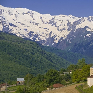 Village near Shkhara peak (5068 m), Ushghuli community, Upper Svanetia, Georgia