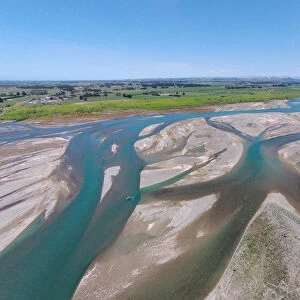 Waitaki River near coast, North Otago / South Canterbury border, South Island, New
