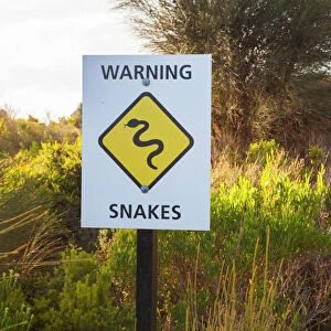 Warning snakes sign in Victoria, Australia