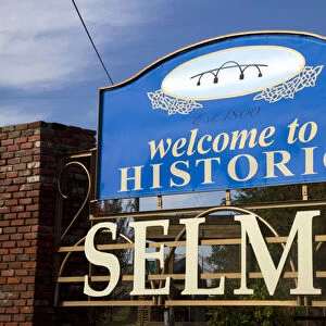 Welcome to Historic Selma sign, Alabama, USA