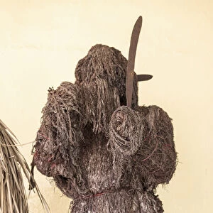 West Africa, The Gambia, Banjul. An effegy made of fiber bound with twine