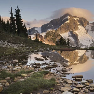 Whatcom Peak reflected in Tapto Lake, North Cascades National Park