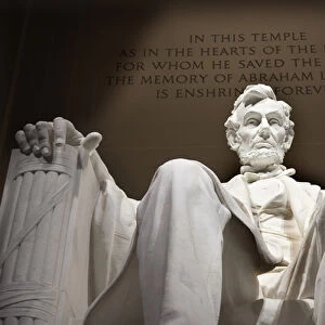 White Lincoln Statue Close Up Memorial Washington DC