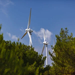 Wind turbines, Bozcaada, Turkey