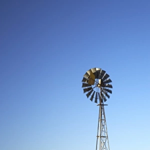 Windmill and Wilpena Pound, Flinders Ranges, South Australia, Australia