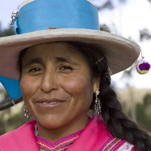 Woman in traditional clothing, Vicos, Peru. (MR)