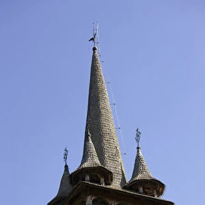 Wooden Church (Biserica de Lemn) in Budesti, Maramures, Romania, is listed as UNESCO world heritage