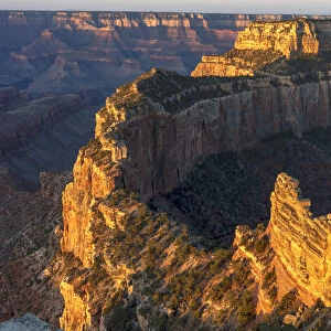 Wotans Throne at Cape Royal on the North Rim in Grand Canyon National Park, Arizona, USA