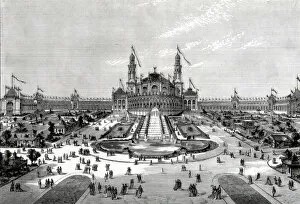 Images Dated 28th March 2005: 19th cent. view of Paris 1878 exhibition Trocadero France