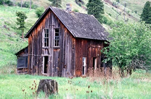 Abandoned homestead; northeastern Oregon; Imnaha river valley; farm; historic; rural