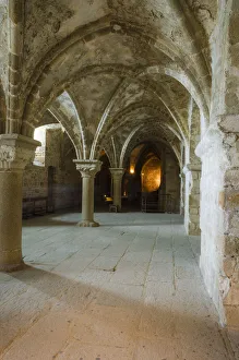 Images Dated 29th April 2011: Abbey interior, Mont Saint-Michel monastery, Normandy, France