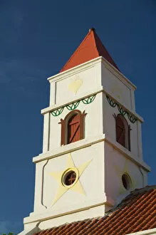 Images Dated 24th January 2006: ABC Islands - ARUBA - Oranjestad: Original Steeple of the Protestant Church of Aruba (b