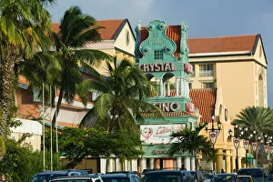 Images Dated 24th January 2006: ABC Islands - ARUBA - Oranjestad: Sign for the Crystal Casino on LG Smith Boulevard